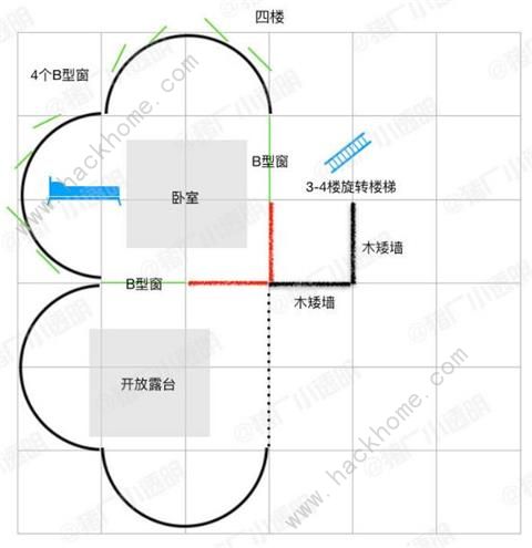 明日之后5级庄园心形蛋糕房设计蓝图分享图片10