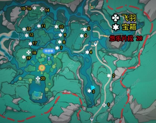 原神4.8版本希穆兰卡宝箱收集攻略 4.8悠乐片段全位置图示一览