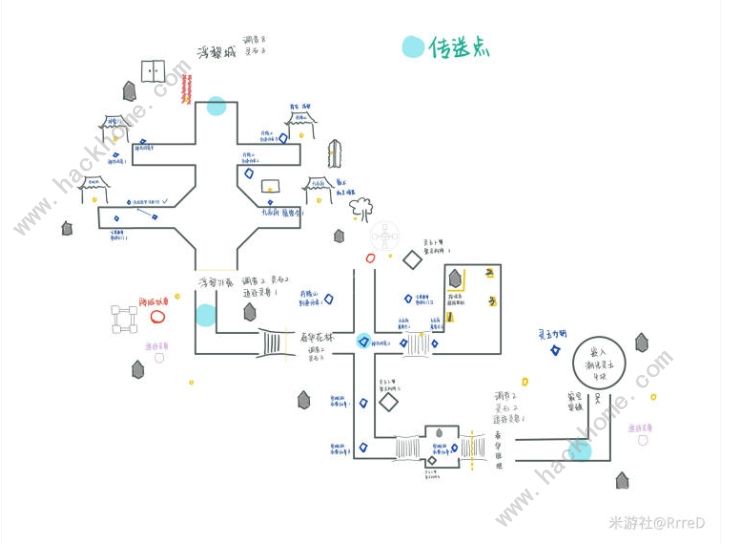 未定事件簿红尘共长生浮黎城攻略 浮黎城区域通关路线图图片1