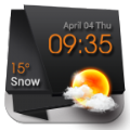 3d时钟天气固体黑色手机版app v3.1