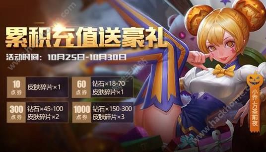 王者荣耀10.25-10.28 1周年限定皮肤免单​