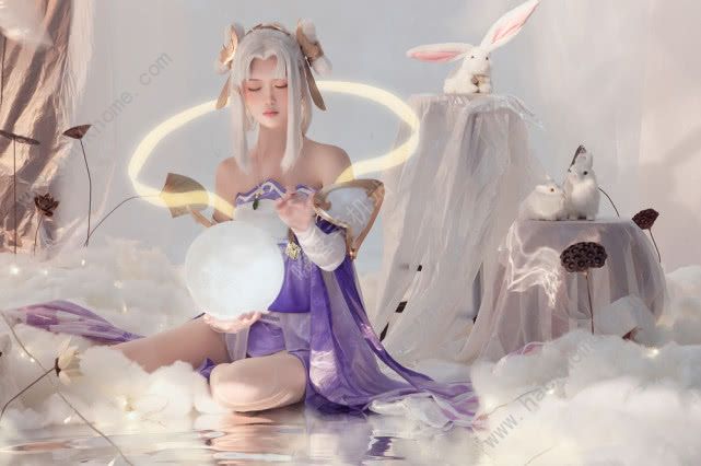 王者荣耀嫦娥Cosplay 小姐姐Cos嫦娥福利图图片3