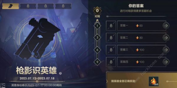 枪影识英雄答案是谁 lol枪影识英雄四个英雄一览​