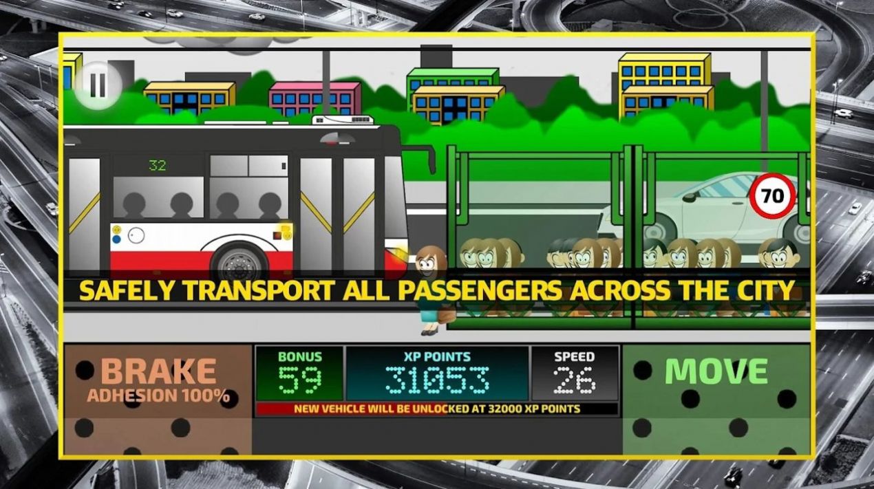 城市公交车驾驶模拟器2D游戏中文版（Bus Sim 2D）图片1