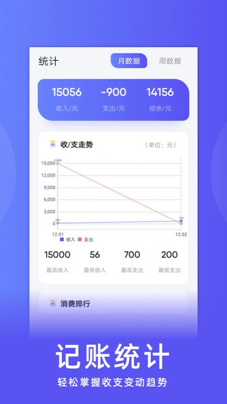 简洁记账app,封面是羽毛官方下载图片1