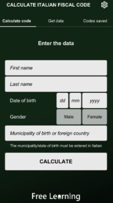 Calculate Italian fiscal code计算器app官方版 v3.2.2