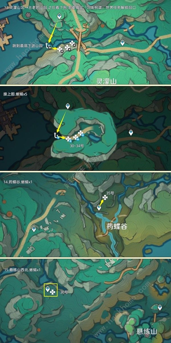 原神4.6蜥蜴尾巴采集地点 2024蜥蜴尾巴采集路线图示一览图片4