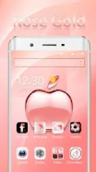 玫瑰金苹果水晶主题app官方下载（Rose Gold Apple Theme） v1.1.2