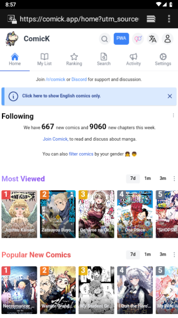 Comick PWA漫画免费下载 v1.0.0.21