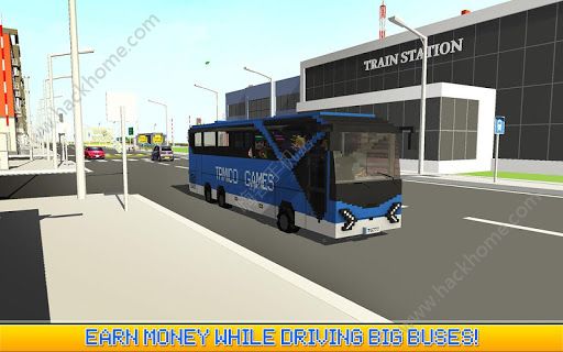 块状城市客车司机中文安卓版（Blocky City Bus Driver SIM）图片1