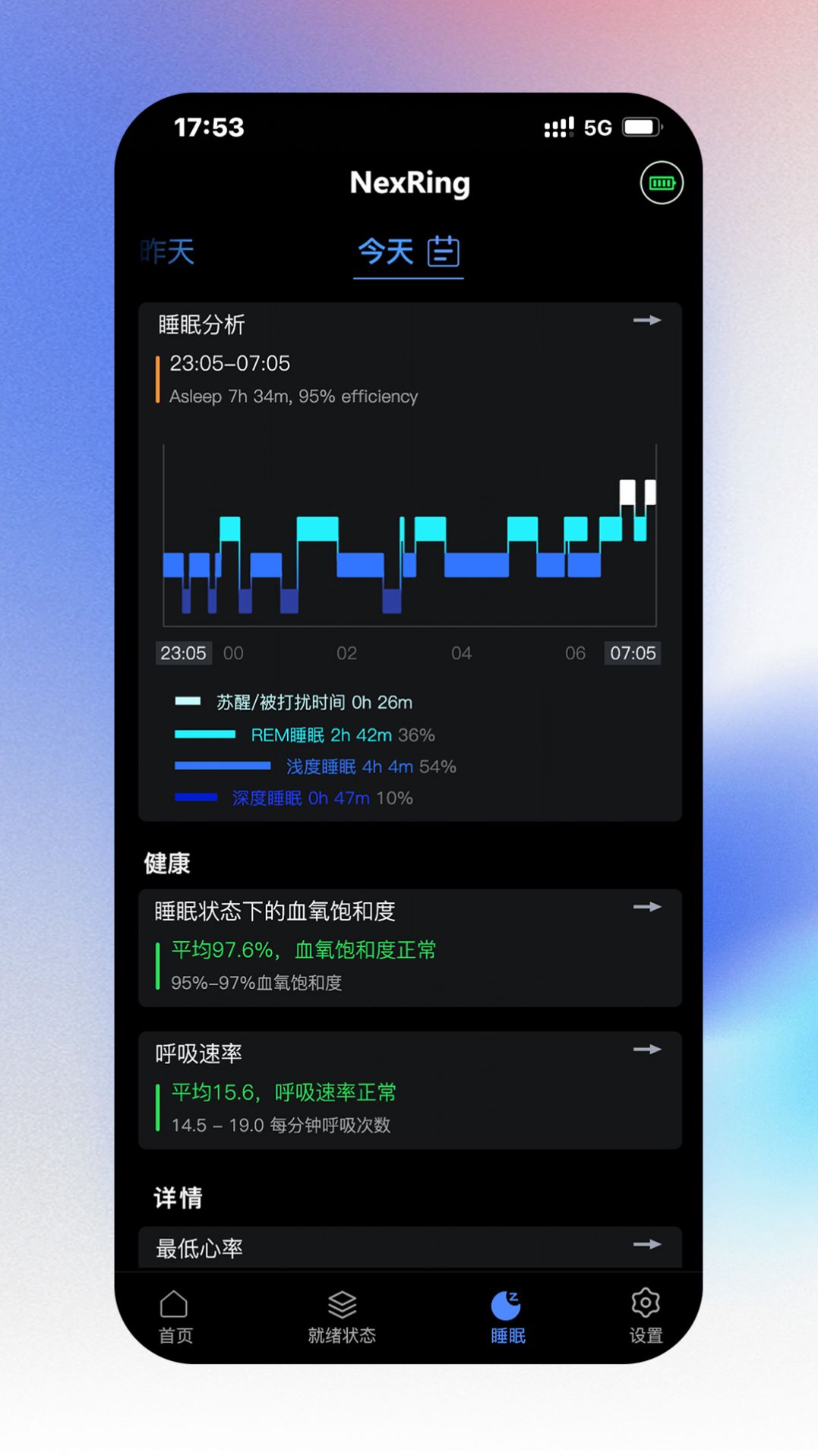 NexRing睡眠监测app手机版下载 v1.0.5